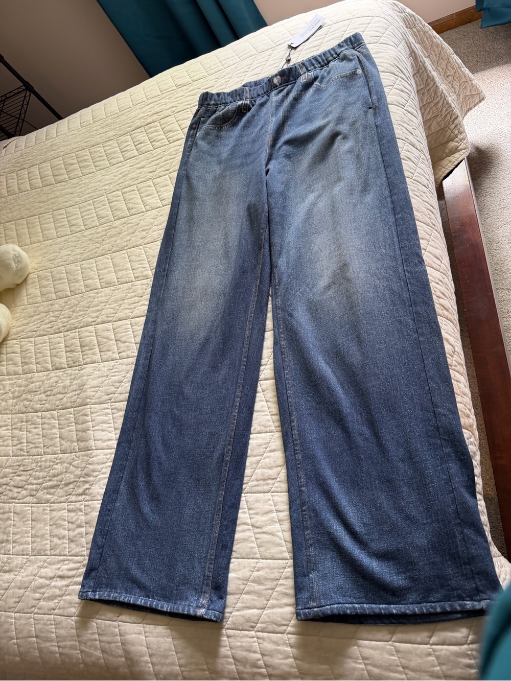 Wide Leg Rag and Bone Blue Sweat pant Jeans NWT - Picture 4 of 9
